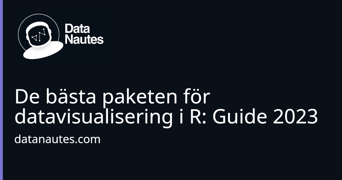 De bästa paketen för datavisualisering i R: Guide 2023 | datanautes